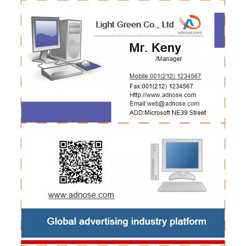 Office computer business card