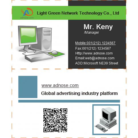 Desktop computer business card