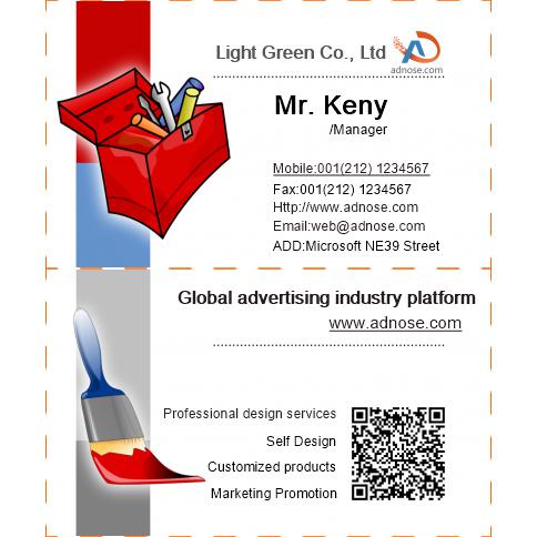 Decoration worker business card
