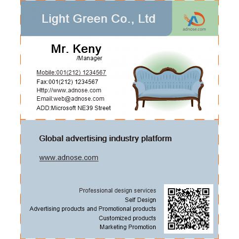 Furniture business card
