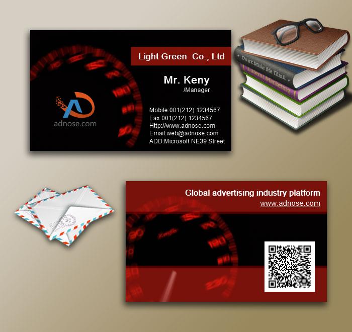 Black and red stopwatch card3