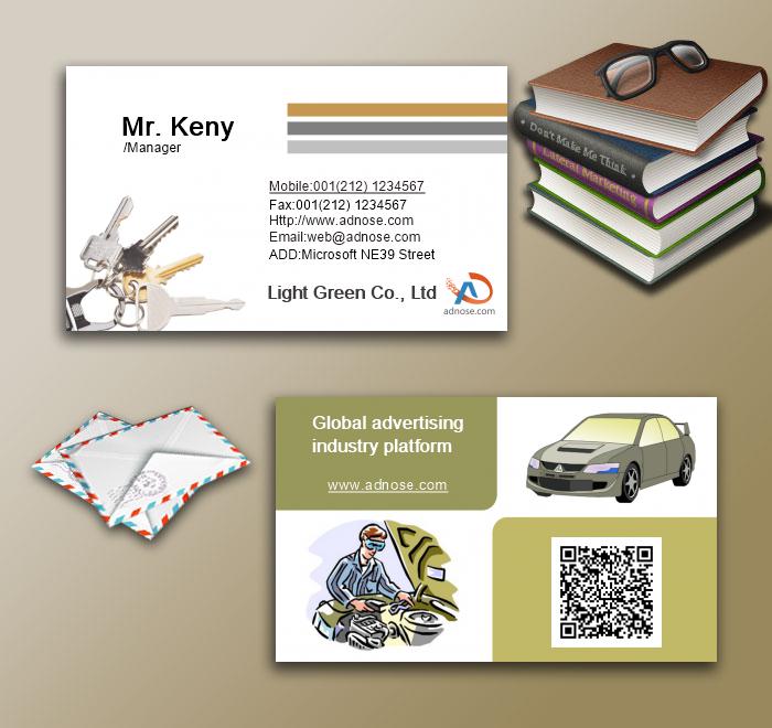 Auto repair company business card3