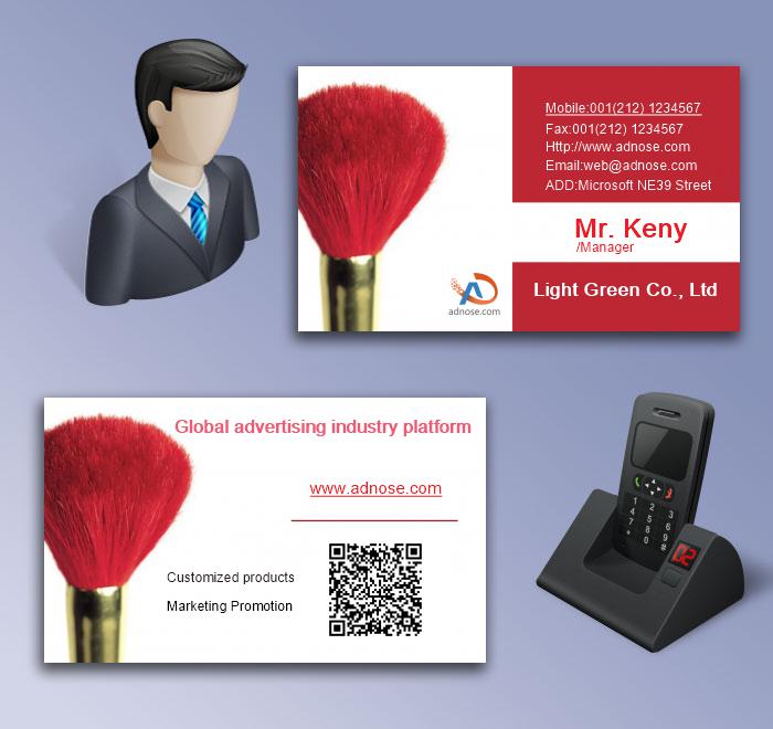 Red beauty pen business card5