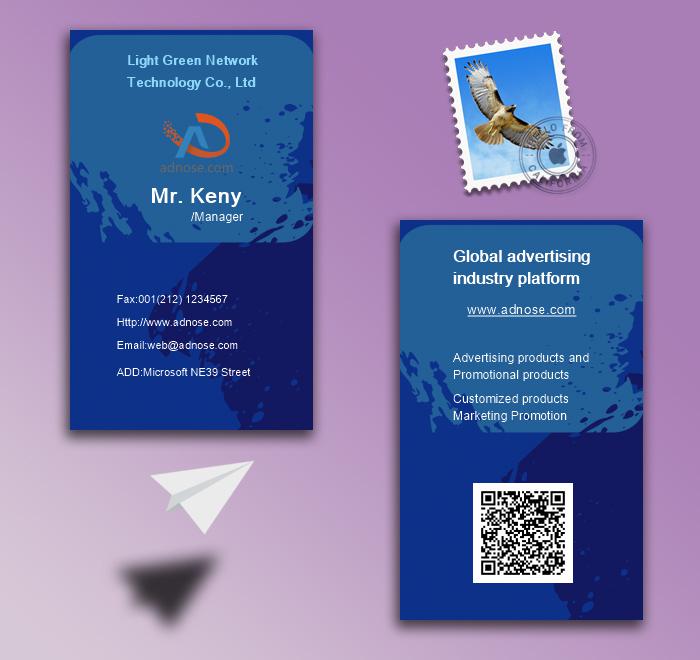 Blue creative design business card 2
