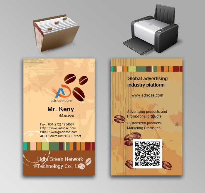 Coffee bean logo business card 3