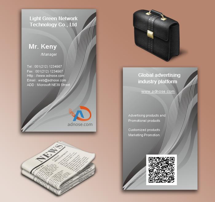 Elegant gray charm background business card 5