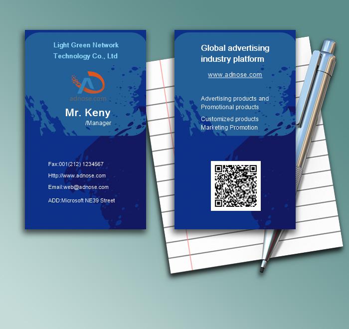 Blue creative design business card 1