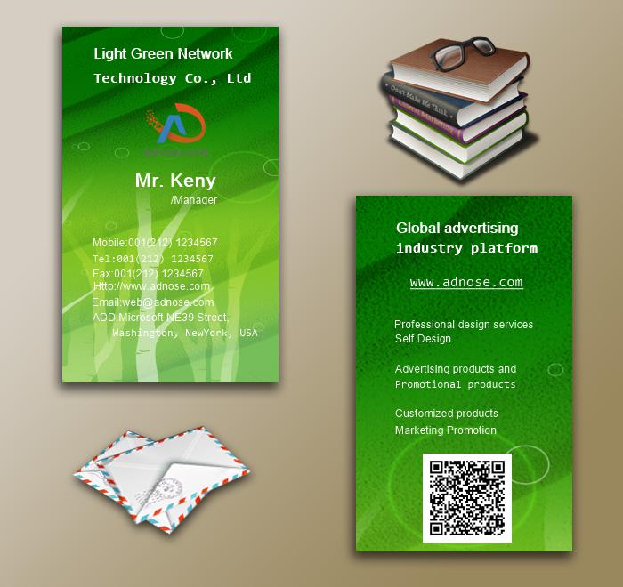 Abstract green forest Art  business card 6