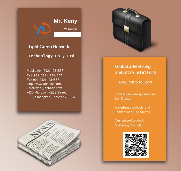 Simple orange business card5