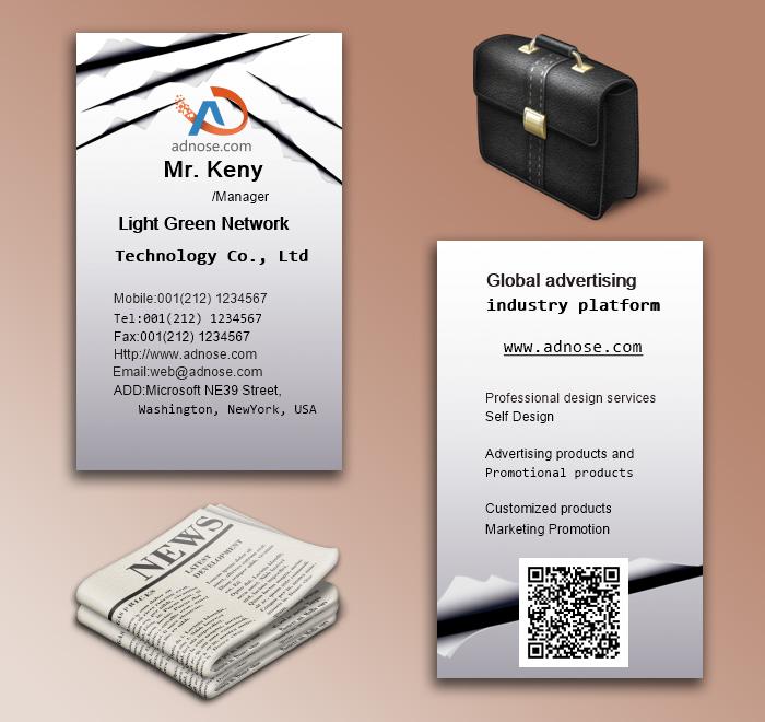 Creative simplicity gray white rift art business card5