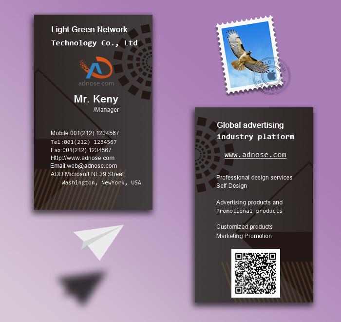 Mixed color transparent business card2