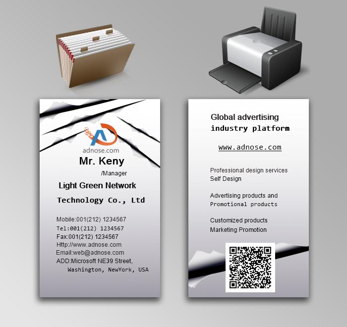 Creative simplicity gray white rift art business card3