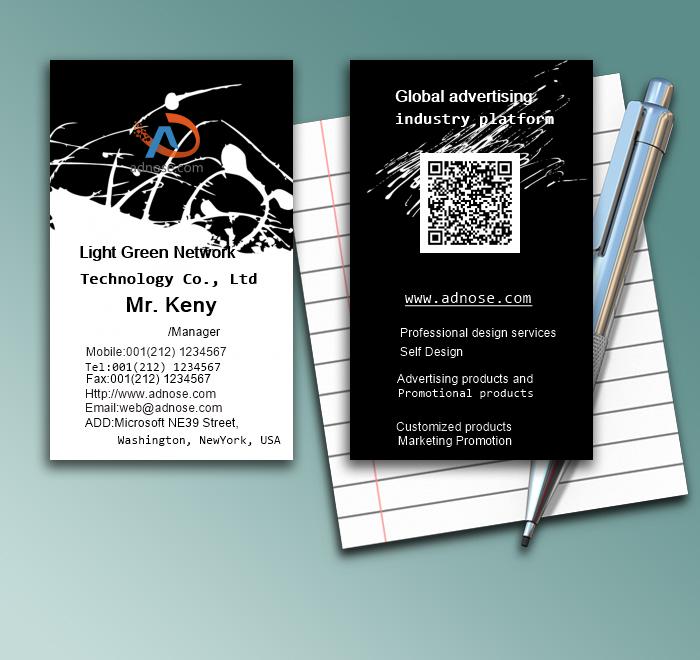 Abstract creative black and white business card1