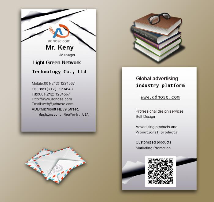 Creative simplicity gray white rift art business card6