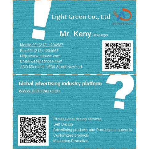 Sky blue background symbol business card