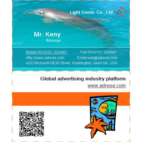 Dolphin business card