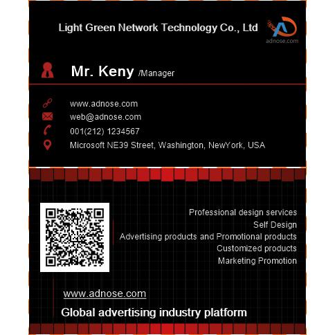 Black fashion business card