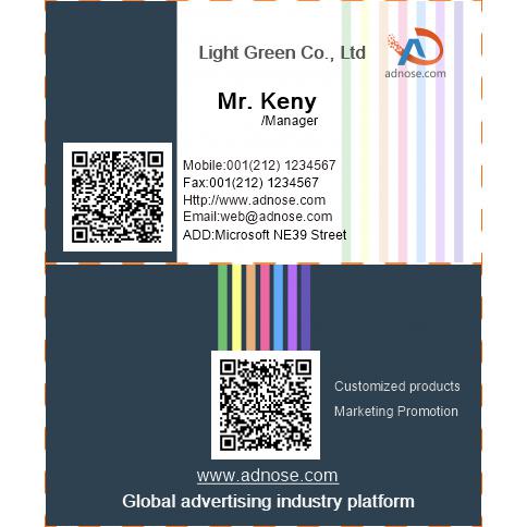 Simple colour line business card
