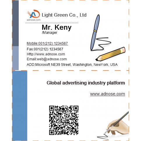 Writing business card
