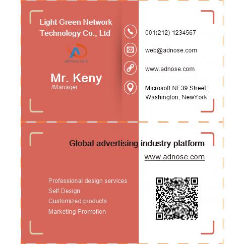 Red and white simple business cards