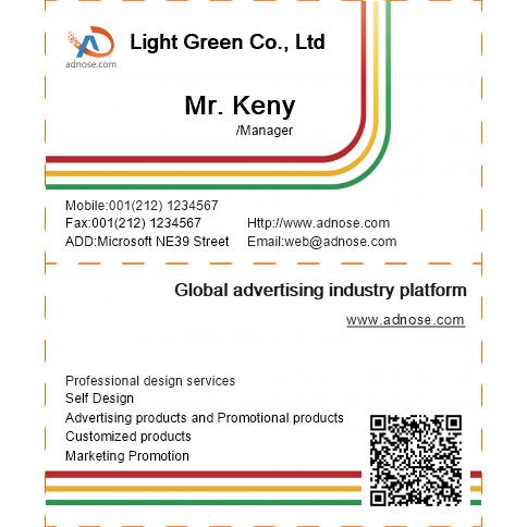 White bottom simple three color line card