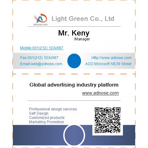 Blue button card