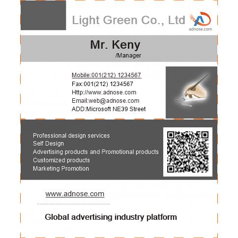 Writing business card