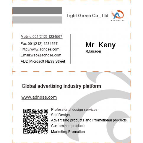 Gray white line card