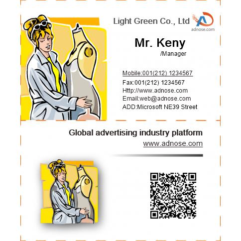 Fashion designer business card