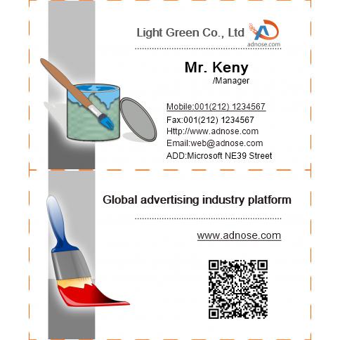 Paint workers business card