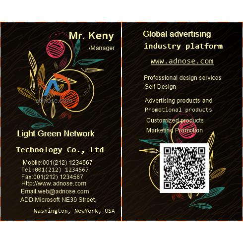 Creative black wallpaper  business card