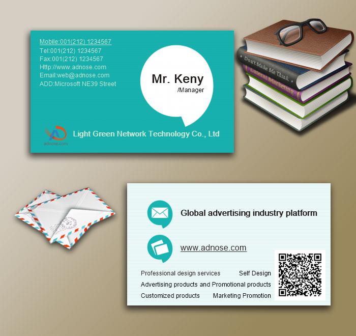 Light blue Creative business card3