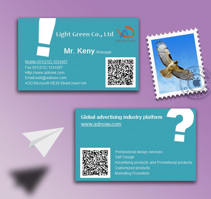 Sky blue background symbol business card2