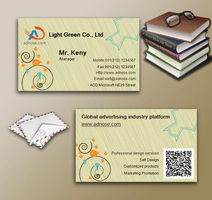 Gray fallen leaves Originality card3