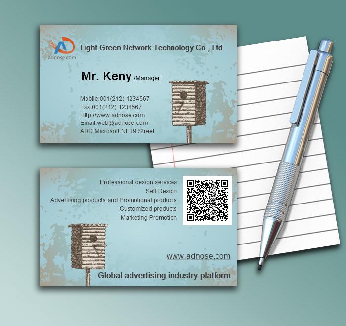 Retro blue bricks chalet general industry card1