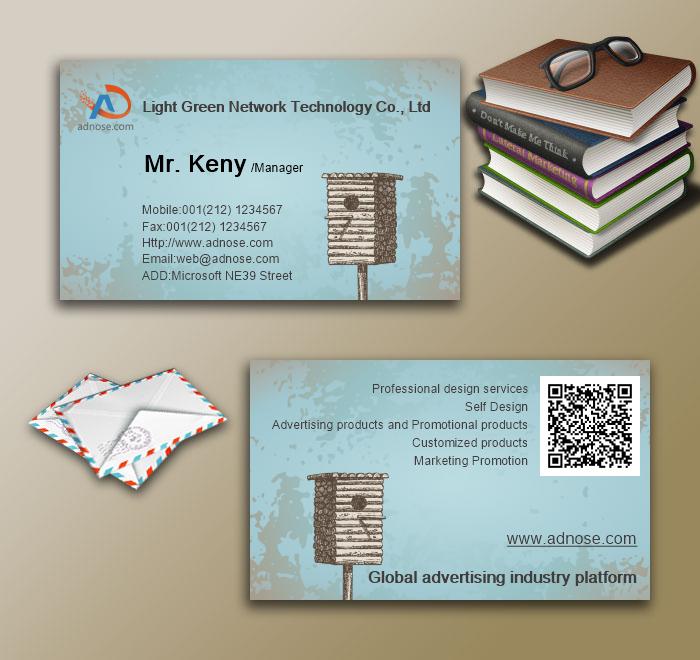 Retro blue bricks chalet general industry card3