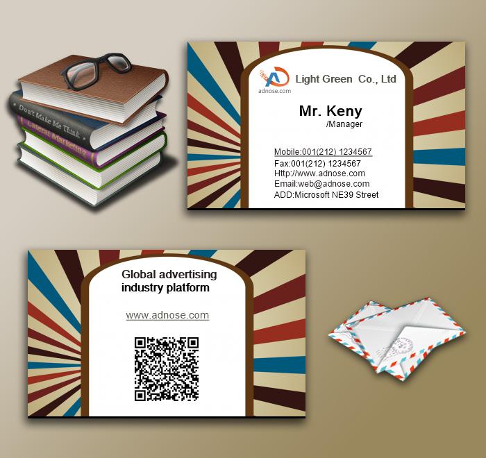 Creative color light background business card5