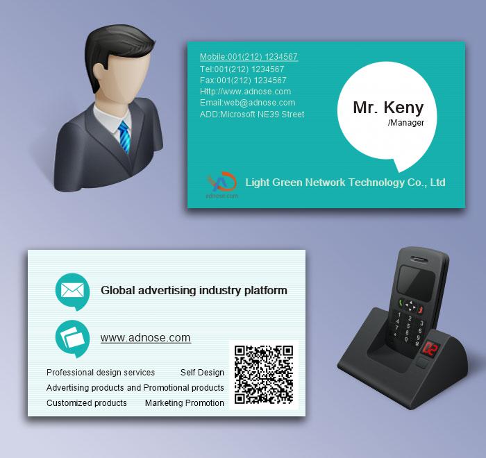 Light blue Creative business card5