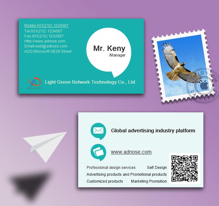 Light blue Creative business card2