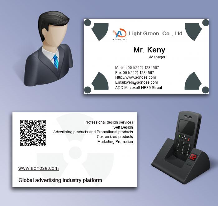 White bottom cartoon doll business card5