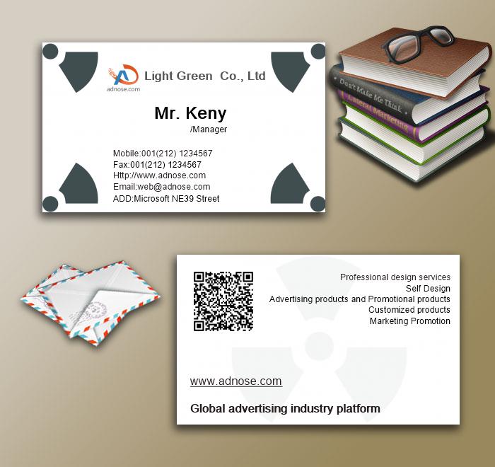 White bottom cartoon doll business card3