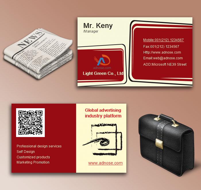 Creative red business card6