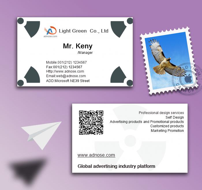 White bottom cartoon doll business card2