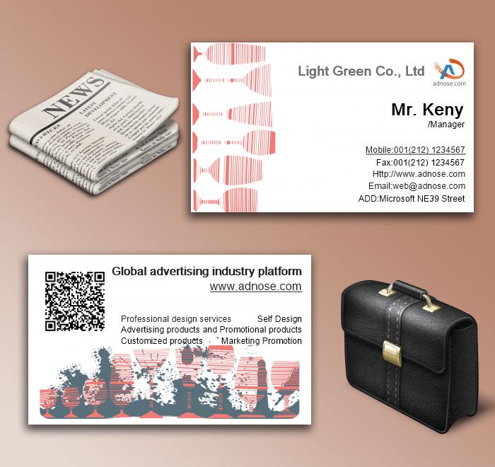 White background wine glass food and beverage business card6