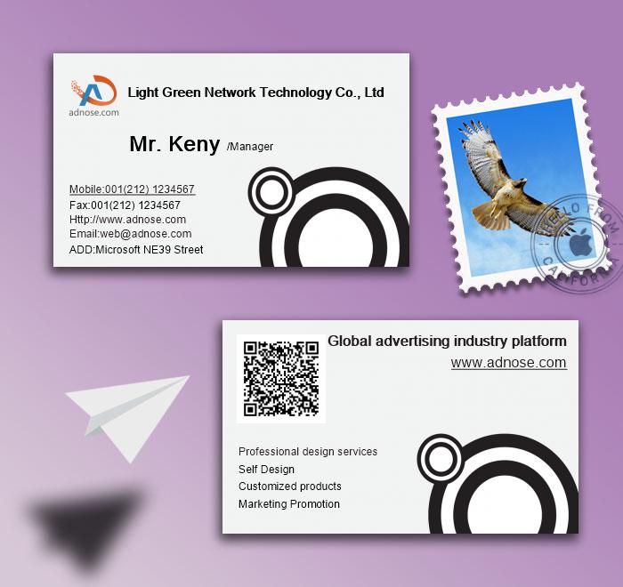 Simple circle white bottom business card2