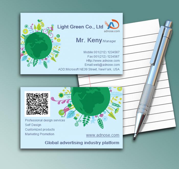 Light blue lovely earth enviro<em></em>nmental protection card1