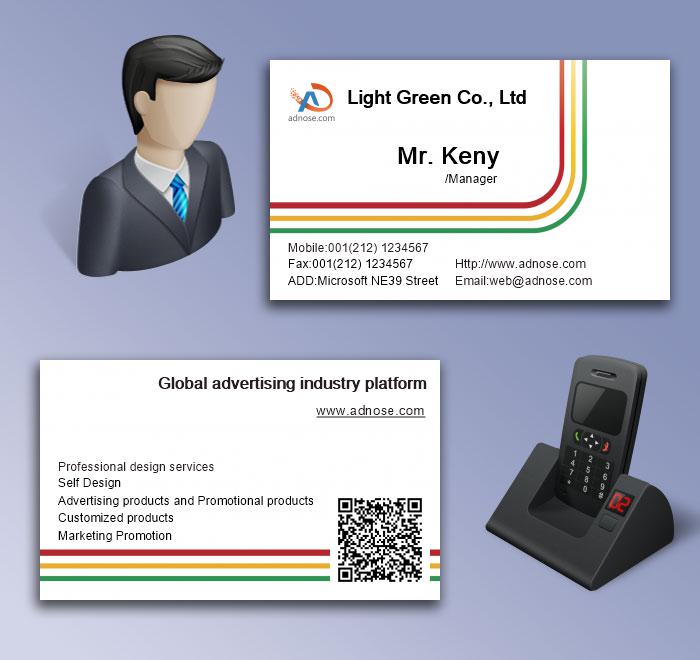 White bottom simple three color line card5