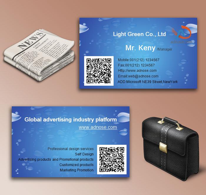 Crystal blue water droplets business card6
