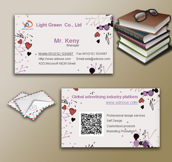 Lavender perso<em></em>nality heart shaped decoration business card3