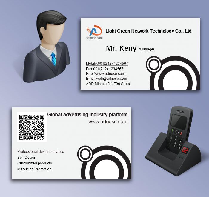 Simple circle white bottom business card5